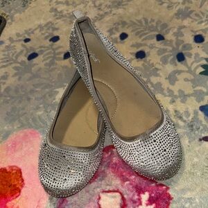 Cat & Jack Silver Sparkle Flats